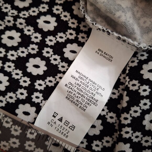 Beachy Sundress Floral Miniprint Empire High Waist Cool Rayon Dress Large - Picture 8 of 11